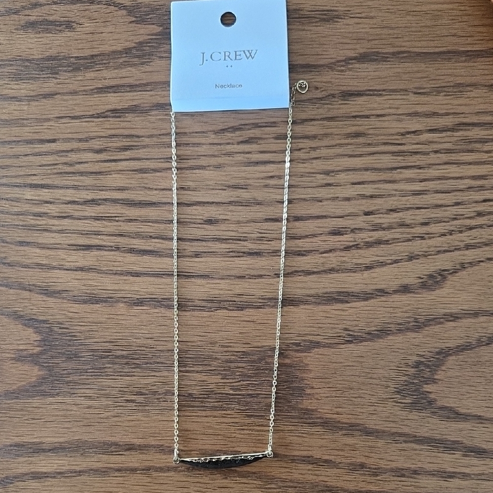 J. Crew Gold Bar Necklace